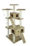 BestPet Cat Tree Pet House, 73”, Beige