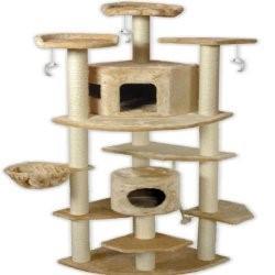 Go Pet Club Cat Tree, 80”, Beige