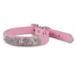 SKL Hot Pink Rhinestone Cat Collar