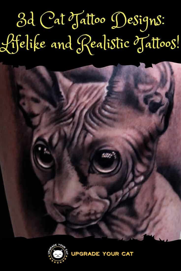 3d Cat Tattoo Designs Lifelike and Realistic Tattoos!