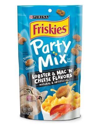 Friskies Party Mix Tender Crunchy Lobster Mac N' Cheese Cat Treats