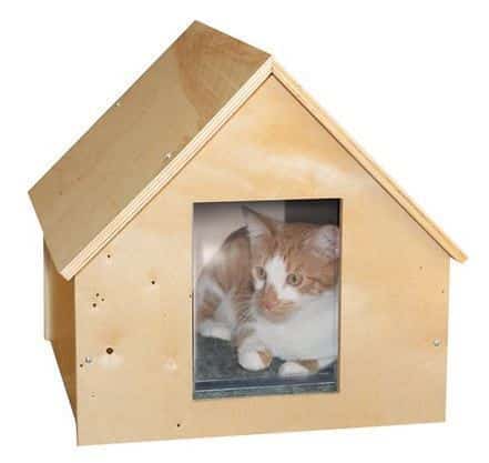 K&H Pet Products Birchwood Manor Outdoor Unheated Kitty Home, Natural Wood
