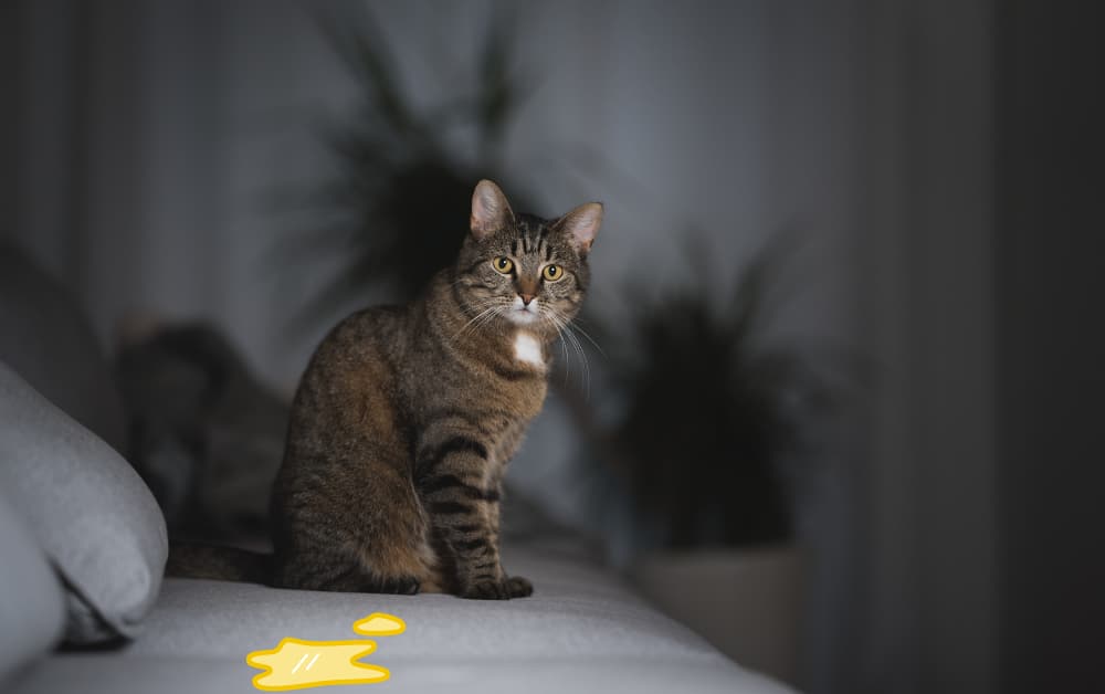 9 Reasons of cat peeing on furniture