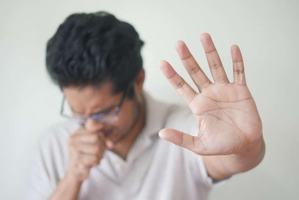 Man with allergy