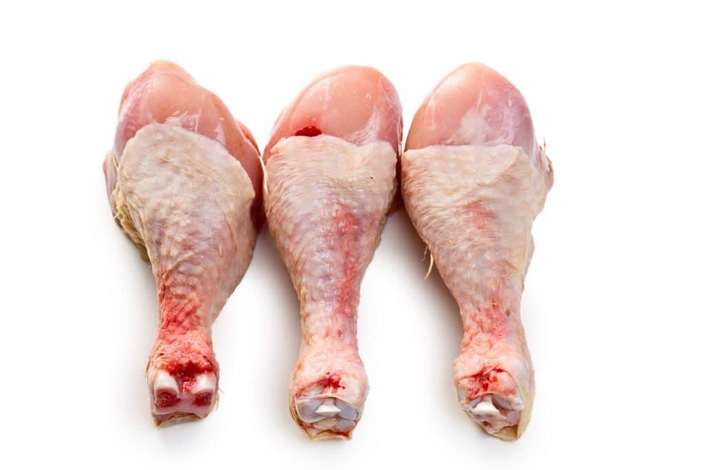 raw chicken bones