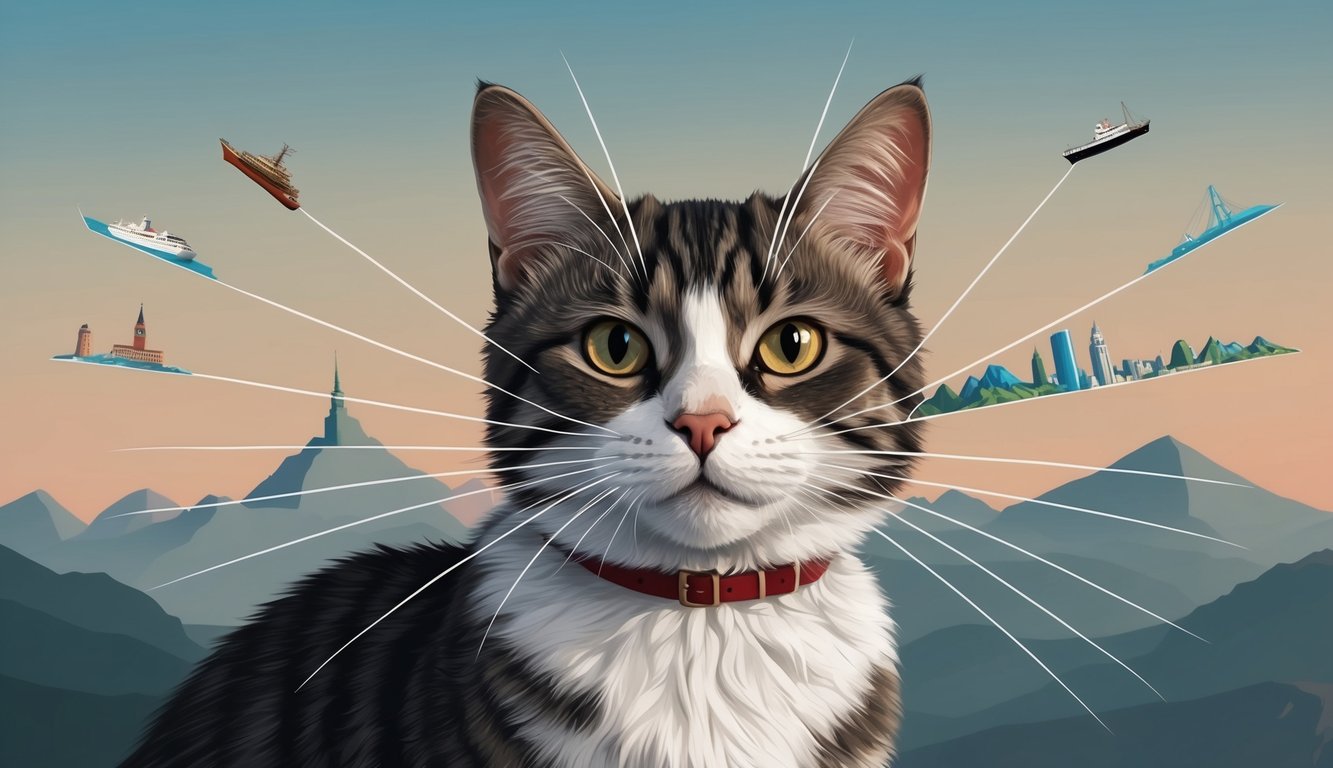 A German cat with whiskers shaped like geographical landmarks