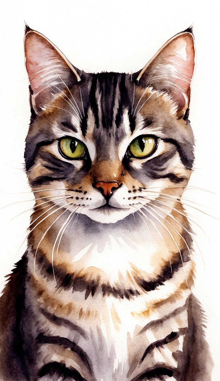 A cat with half-closed eyes stares at the viewer, conveying trust and affection